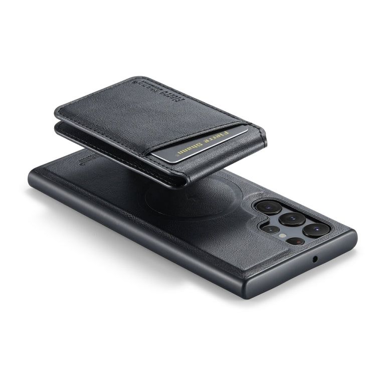 For Samsung Galaxy S24 Ultra 5G Fierre Shann Cowhide Vertical Flip Magnetic Card Holder Phone Case(Black) - Galaxy S24 Ultra 5G Cases by FIERRE SHANN | Online Shopping South Africa | PMC Jewellery | Buy Now Pay Later Mobicred