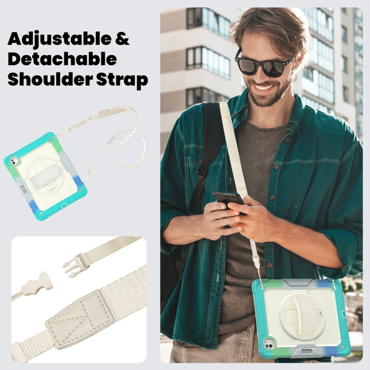 For iPad Pro 13 2024 Silicone Hybrid PC Tablet Protective Case(Rainbow Blue) - free shipping - PMC TechLife - Order now!