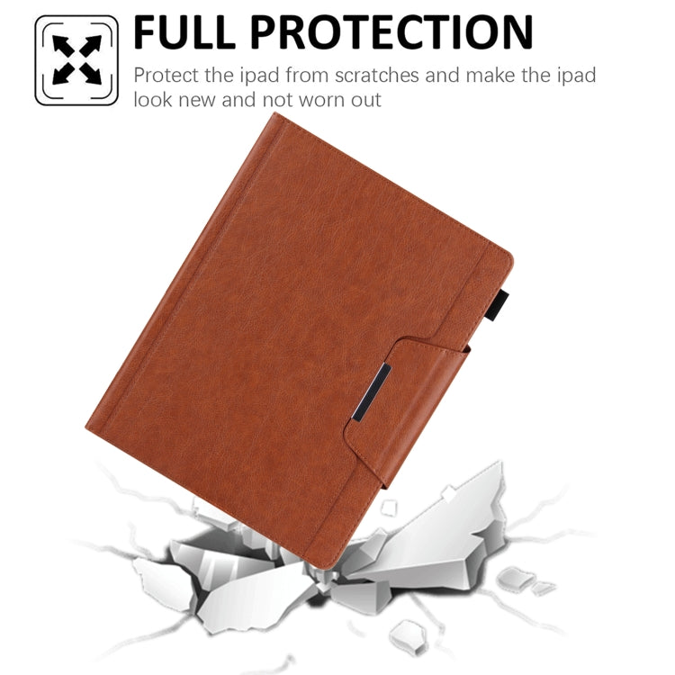 For iPad Pro 11 2024 Solid Color Metal Buckle Leather Smart Tablet Case(Brown) - iPad Pro 11 2024 Cases by PMC TechLife | Online Shopping South Africa | PMC TechLife | Buy Now Pay Later Mobicred