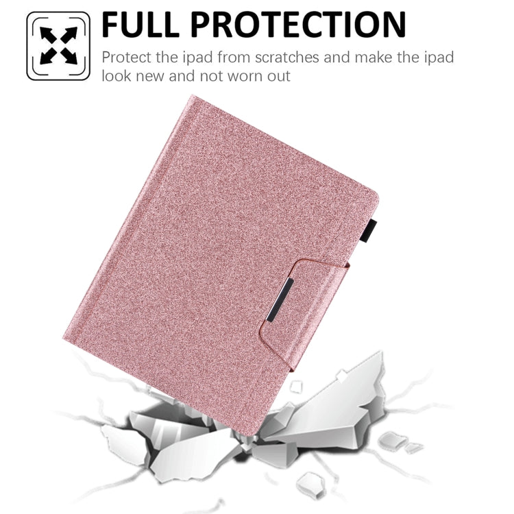 For iPad Pro 11 2024 Glitter Metal Buckle Leather Smart Tablet Case(Rose Gold) - free shipping - PMC TechLife - Order now!