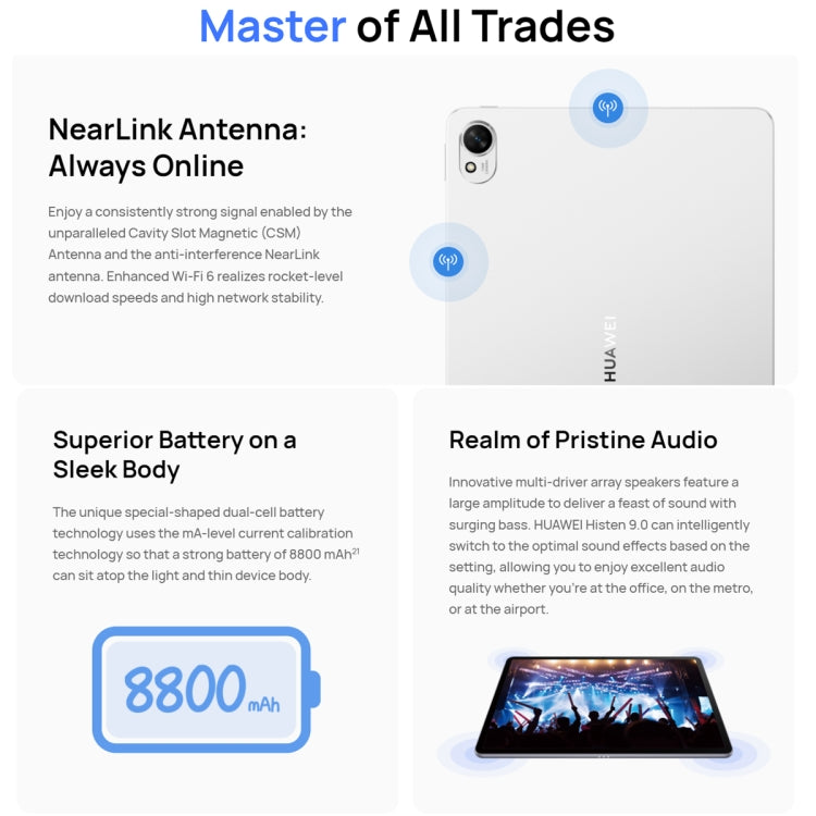 HUAWEI MatePad 11.5S WIFI Tablet PC, 8GB+128GB, HarmonyOS 4.2 Hisilicon Kirin 9000WM, Not Support Google Play(Grey) - free shipping - PMC TechLife - Order now!