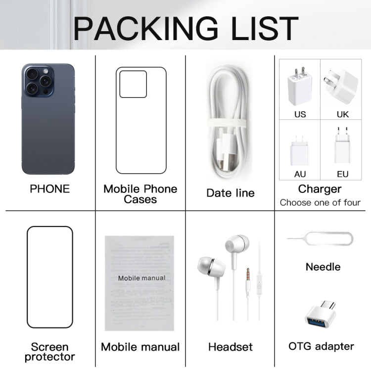 i15 Pro Max / Q5A, 6GB+128GB, 6.5 inch Screen, Face Identification, Android 10 MTK6762 Octa Core, OTG, NFC, Network: 4G, Dual SIM(Titanium White) - by PMC TechLife | Online Shopping South Africa | PMC TechLife