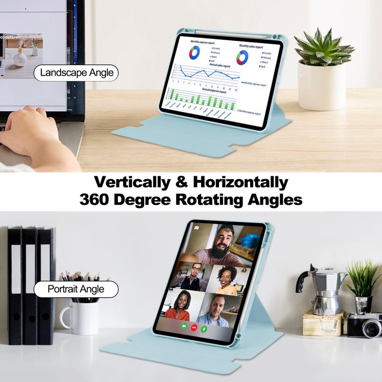 For iPad Air 13 2025 / 2024 Transparent Rotation Smart Leather Tablet Case(Sky Blue) - iPad Air 13 2025 / 2024 Cases by PMC TechLife | Online Shopping South Africa | PMC TechLife | Buy Now Pay Later Mobicred