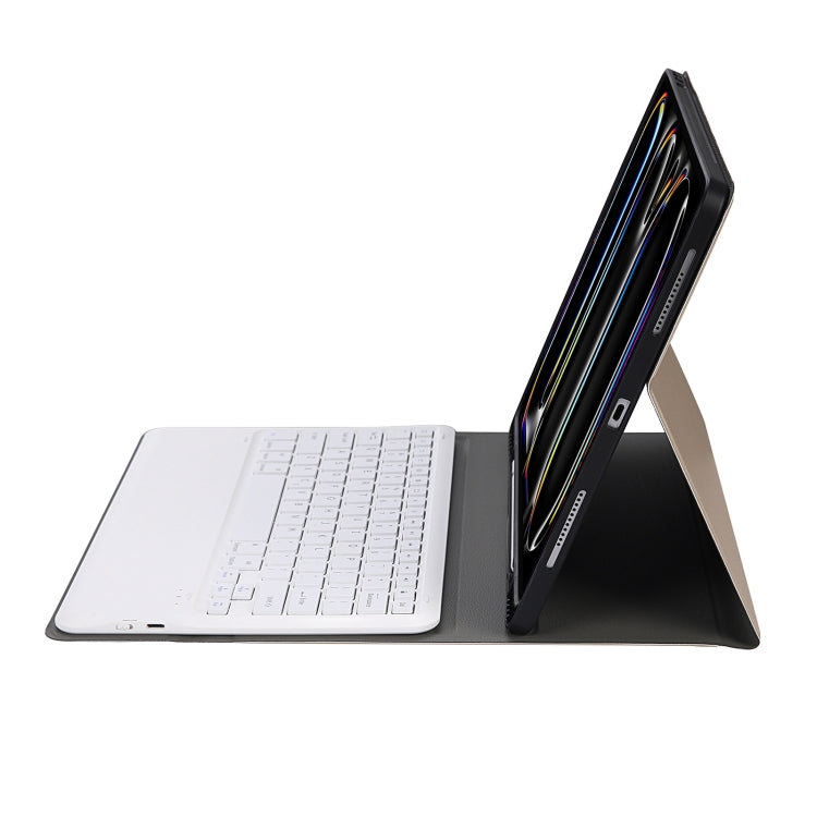 For iPad Pro 13 2024 A13B Detachable Ultra-Thin Bluetooth Keyboard Leather Tablet Case with Pen Slot(Gold) - For iPad Pro by PMC TechLife | Online Shopping South Africa | PMC TechLife | Buy Now Pay Later Mobicred