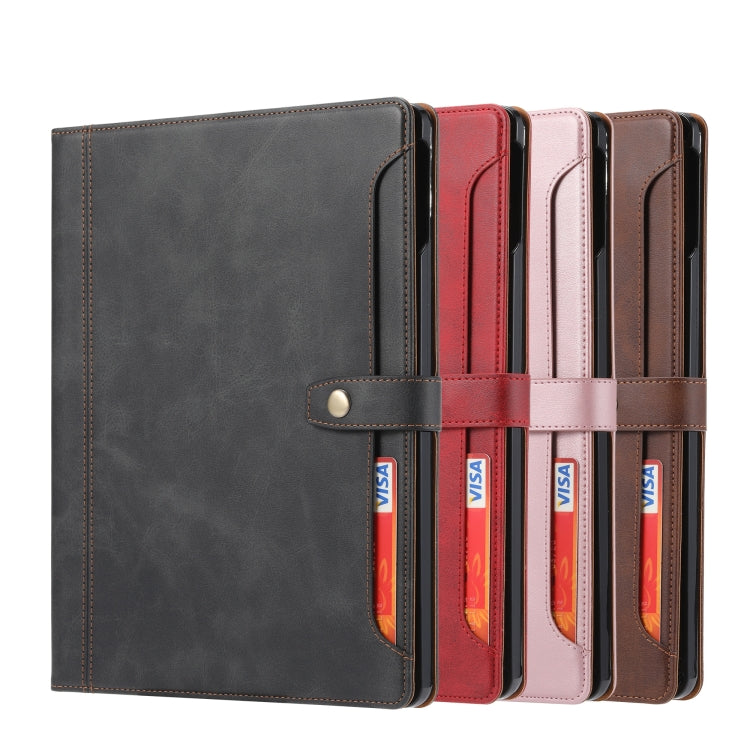 For iPad Pro 11 2024 Calf Texture Double Fold Clasp Horizontal Flip Leather Smart Tablet Case(Rose Gold) - free shipping - PMC TechLife - Order now!