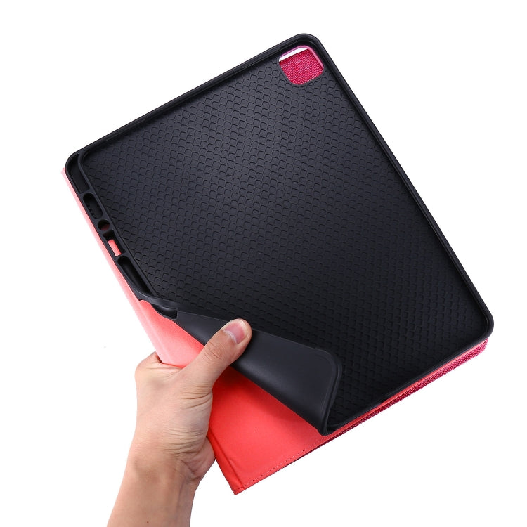 For iPad Pro 11 2024 Fabric Leather Tablet Case(Red) - iPad Pro 11 2024 Cases by PMC TechLife | Online Shopping South Africa | PMC TechLife | Buy Now Pay Later Mobicred