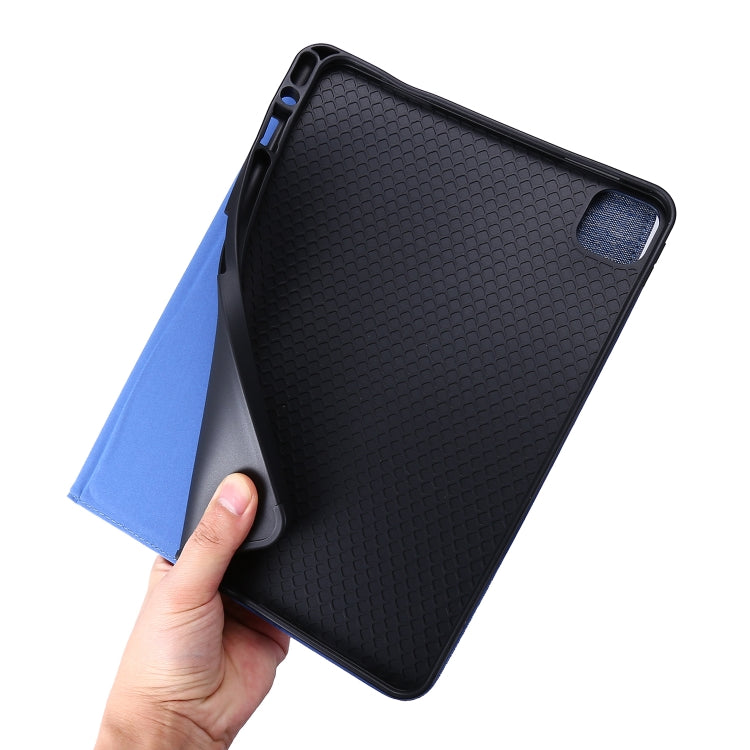 For iPad Pro 11 2024 Fabric Leather Tablet Case(Blue) - iPad Pro 11 2024 Cases by PMC TechLife | Online Shopping South Africa | PMC TechLife | Buy Now Pay Later Mobicred