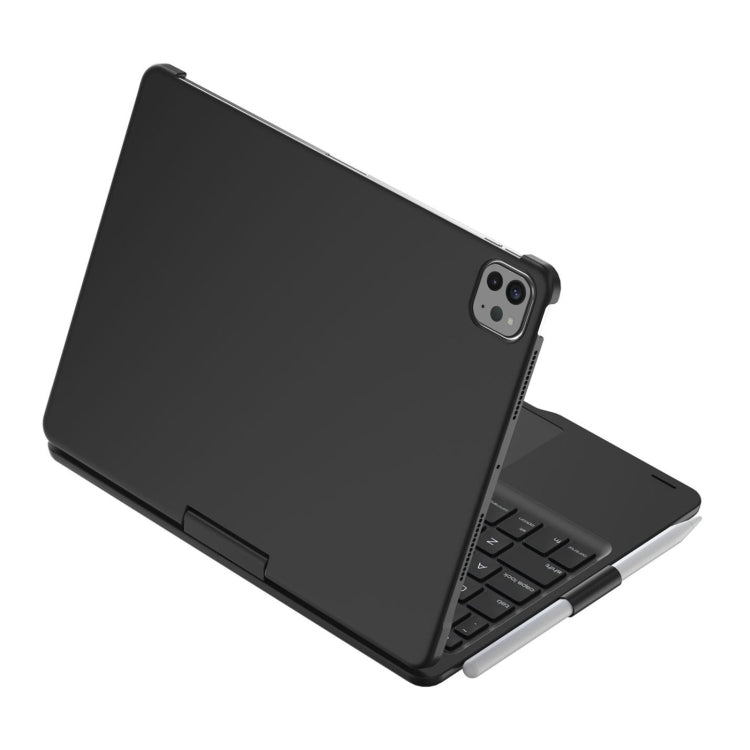 For iPad Pro 11 2024 F11AT 360 Degree Rotating Acrylic Bluetooth Keyboard Leather Case with Backlight(Black) - For iPad Pro by PMC TechLife | Online Shopping South Africa | PMC TechLife | Buy Now Pay Later Mobicred