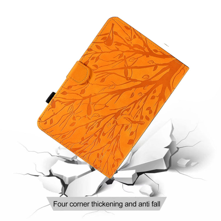 For iPad Pro 11 2024 Fortune Tree Embossed Leather Smart Tablet Case(Khaki) - iPad Pro 11 2024 Cases by PMC TechLife | Online Shopping South Africa | PMC TechLife | Buy Now Pay Later Mobicred