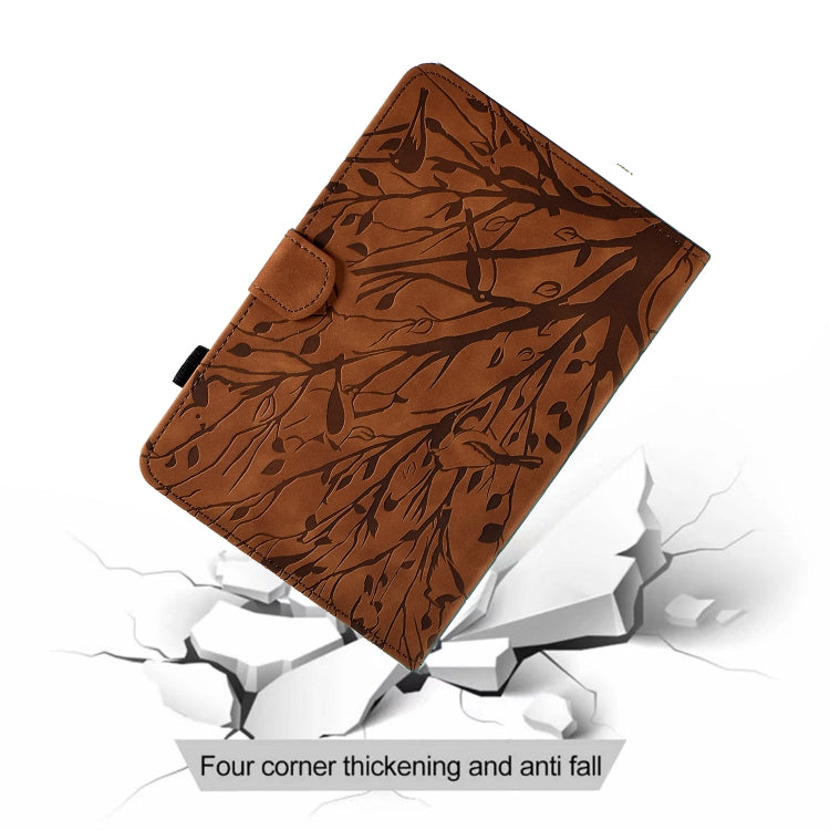 For iPad Pro 11 2024 Fortune Tree Embossed Leather Smart Tablet Case(Brown) - free shipping - PMC TechLife - Order now!