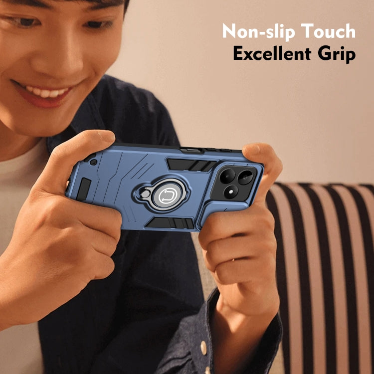 For Realme C53 / C51 / Narzo N53 Camshield Ring Holder Phone Case(Royal Blue) - Realme Cases by PMC TechLife | Online Shopping South Africa | PMC TechLife | Buy Now Pay Later Mobicred