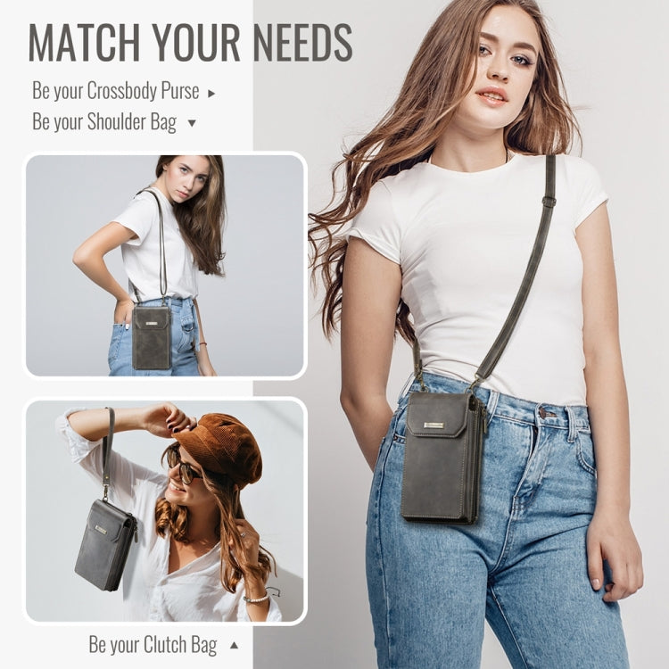 CaseMe Me40 Vertical Multifunctional Shoulder Crossbody Phone Bag(Coffee) - free shipping - PMC Jewellery - Order now!