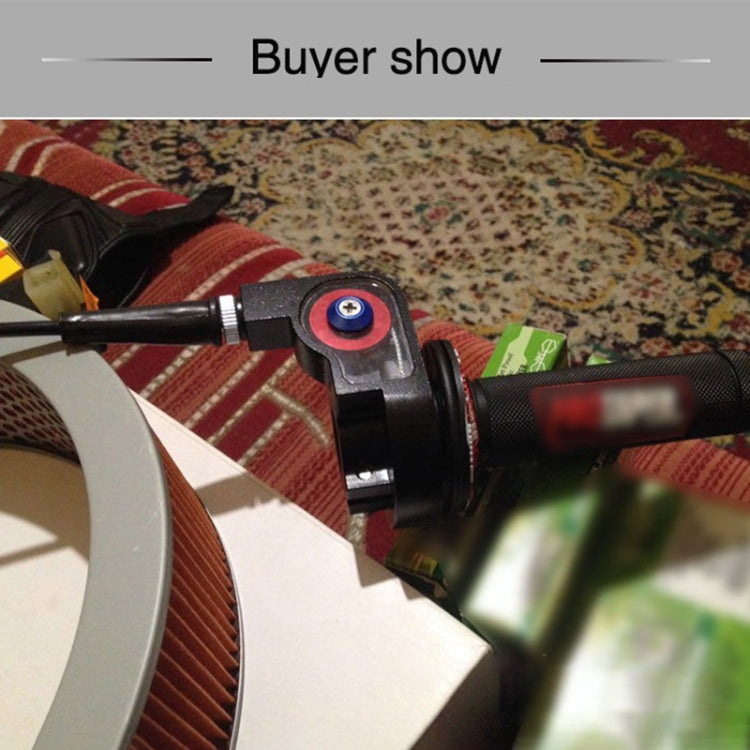 Off-road Motorcycle Modified 22mm Handle Throttle Clamp Hand Grip Big Torque Oil Visual Throttle Accelerator for with Cable(Blue with Silver Throttle Cable) - Grips by PMC TechLife | Online Shopping South Africa | PMC TechLife | Buy Now Pay Later Mobicred