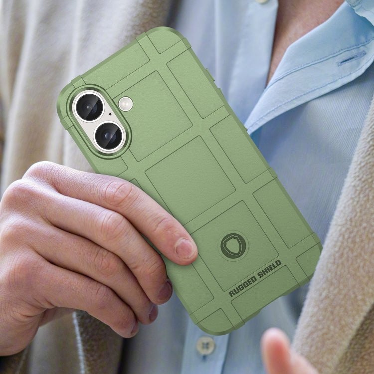 For iPhone 16 Full Coverage Shockproof TPU Phone Case(Green) - iPhone 16 Cases by PMC TechLife | Online Shopping South Africa | PMC TechLife | Buy Now Pay Later Mobicred