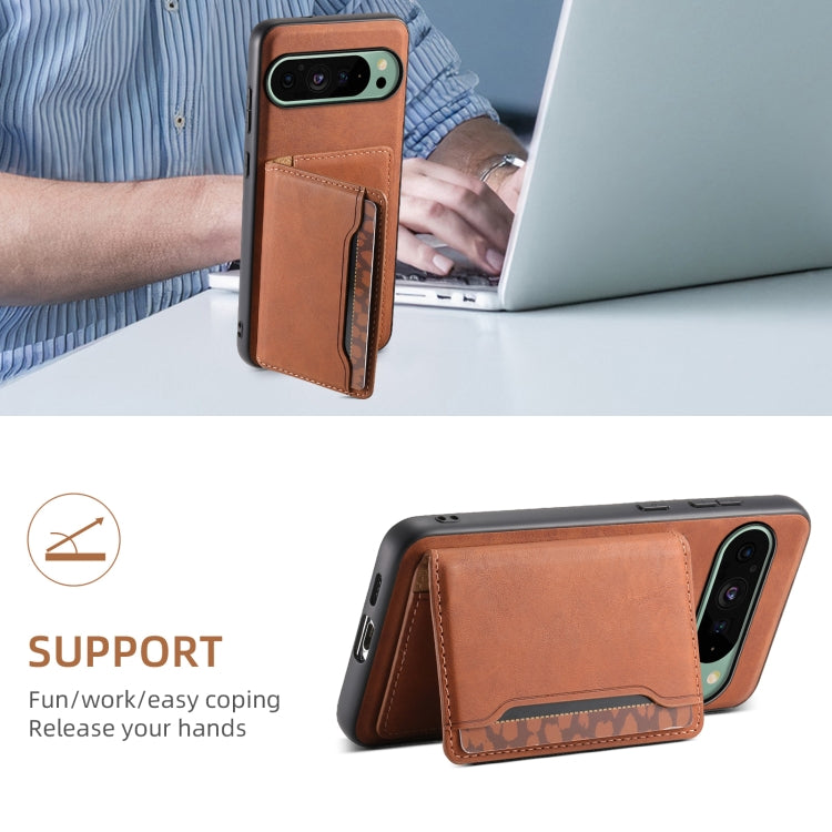 For Google Pixel 9 Denior D13 Retro Texture Leather MagSafe Card Bag Phone Case(Brown) - free shipping - PMC TechLife - Order now!