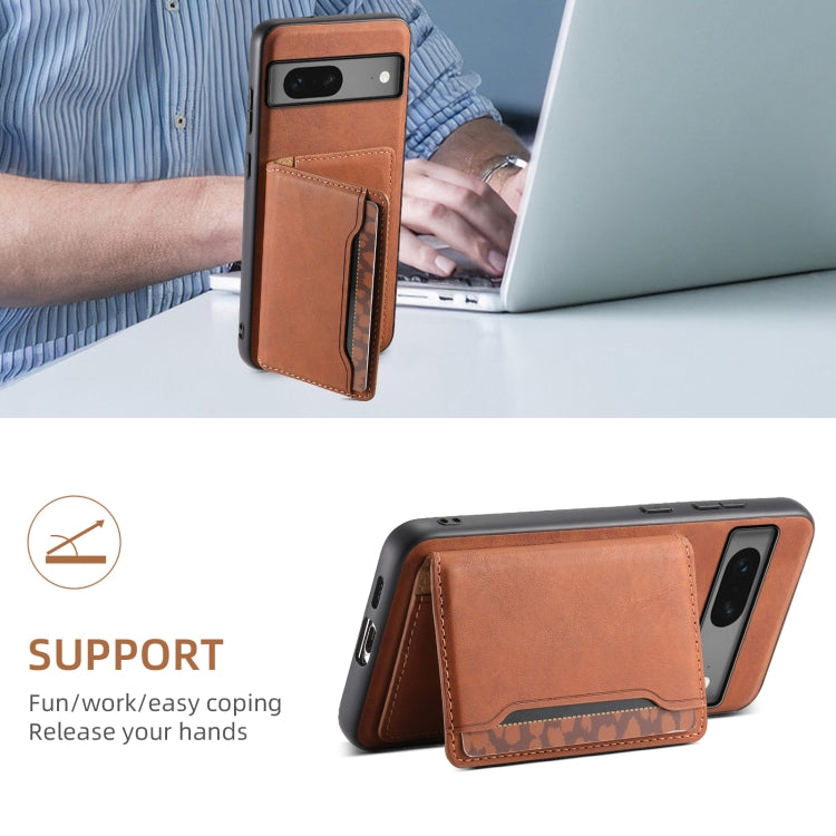 For Google Pixel 7 5G Denior D13 Retro Texture Leather MagSafe Card Bag Phone Case(Brown) - free shipping - PMC TechLife - Order now!