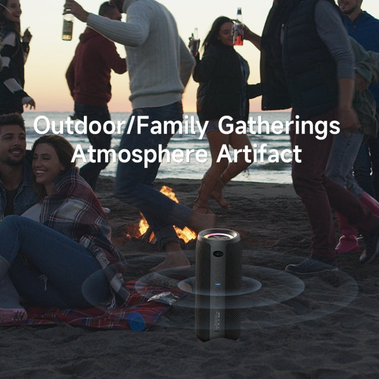 Zealot S51 Pro Shocking Bass Bluetooth Speaker with Colorful Light(Grey) - free shipping - PMC Jewellery - Order now!