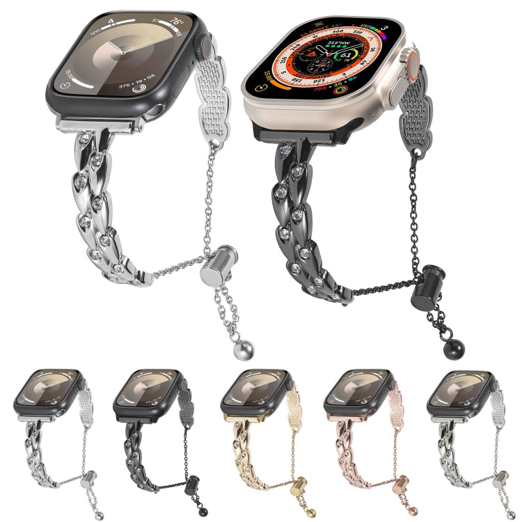 For Apple Watch Series 2 42mm Rhinestone Peacock Metal Bracelet Watch Band(Rose Gold) - free shipping - PMC TechLife - Order now!