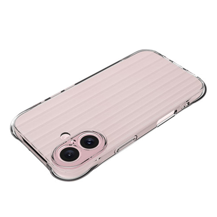 For iPhone 16 Water Ripple Fine Hole TPU Phone Case(Transparent) - iPhone 16 Cases by PMC TechLife | Online Shopping South Africa | PMC TechLife | Buy Now Pay Later Mobicred