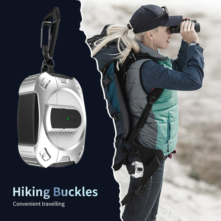 For AirPods 4 Lock Shockproof Bluetooth Earphone Protective Case(Black Red) - For AirPods 4 by PMC Jewellery | Online Shopping South Africa | PMC Jewellery | Buy Now Pay Later Mobicred