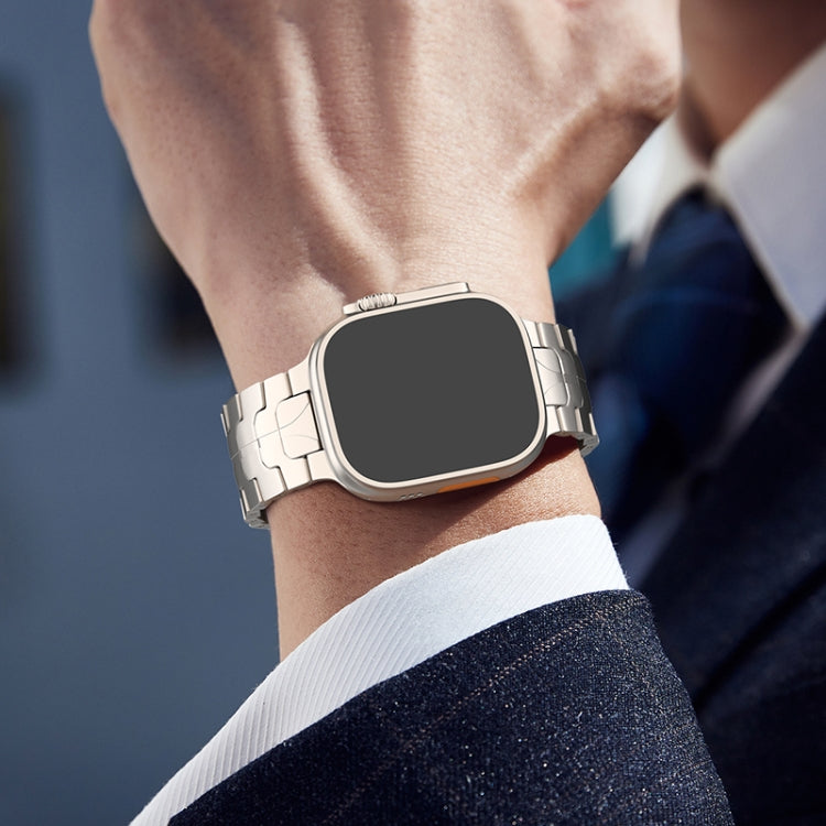 For Apple Watch SE 2023 44mm Magnetic Buckle Titanium Alloy Watch Band(Black) - Watch Bands by PMc TechLife | Online Shopping South Africa | PMc TechLife | Buy Now Pay Later Mobicred