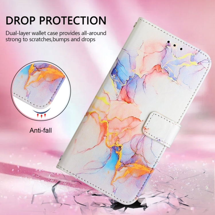 For Blackview A53 PT003 Marble Pattern Flip Leather Phone Case(Galaxy Marble White) - More Brand by PMC TechLife | Online Shopping South Africa | PMC TechLife | Buy Now Pay Later Mobicred