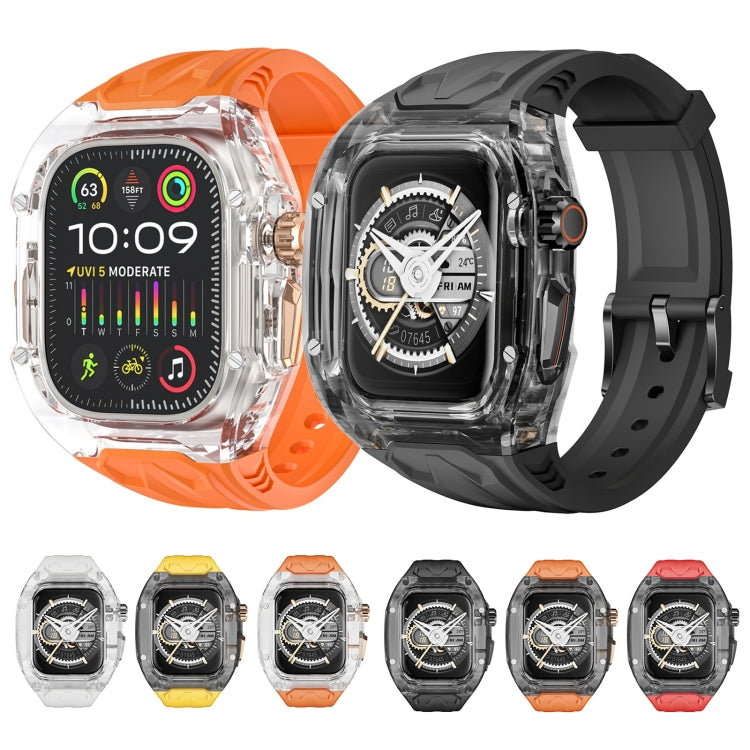 For Apple Watch Series 8 45mm Modified PC Hybrid TPU Watch Case Band(Black Clear Black) - free shipping - PMc TechLife - Order now!