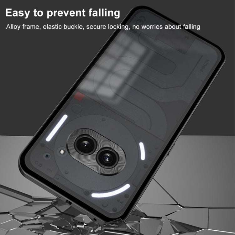 For Nothing Phone 2a Snap Buckle Metal Frame Frosted Phone Case(Silver) - Nothing Cases by PMC TechLife | Online Shopping South Africa | PMC TechLife | Buy Now Pay Later Mobicred