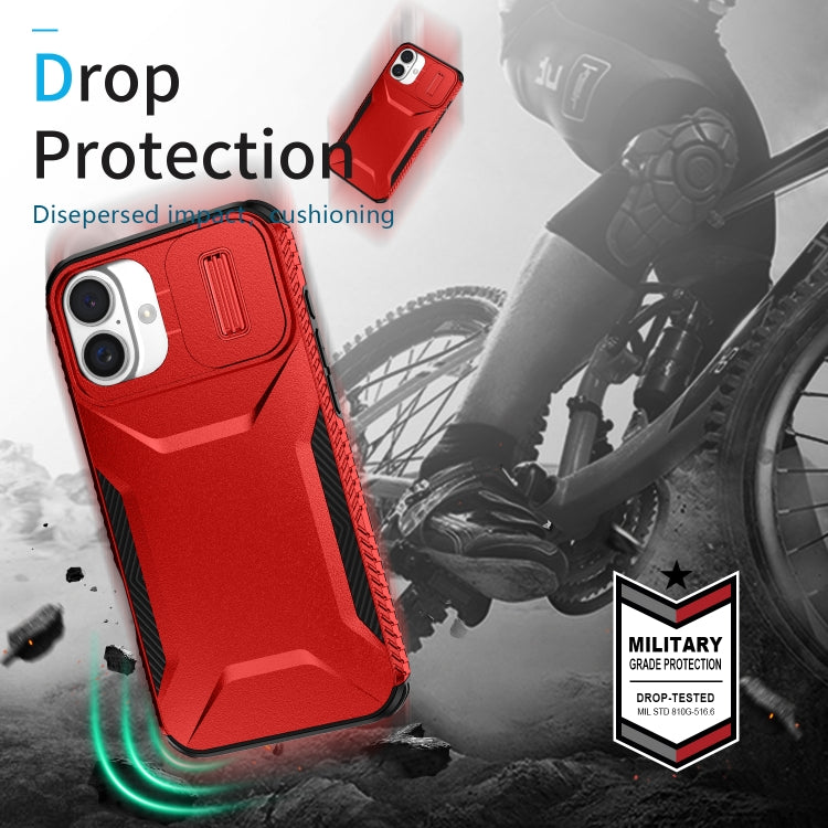 For iPhone 16 Sliding Camshield Phone Case(Red) - iPhone 16 Cases by PMC TechLife | Online Shopping South Africa | PMC TechLife | Buy Now Pay Later Mobicred