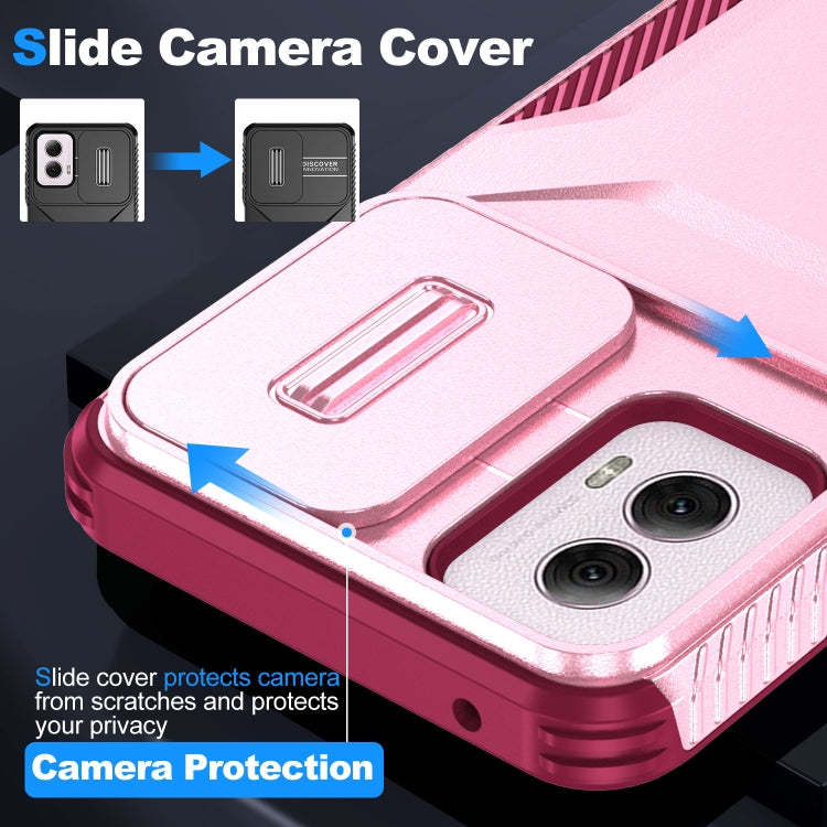 For Motorola Moto G Power 5G 2024 Sliding Camshield Phone Case(Pink + Rose Red) - Motorola Cases by PMC Jewellery | Online Shopping South Africa | PMC Jewellery | Buy Now Pay Later Mobicred