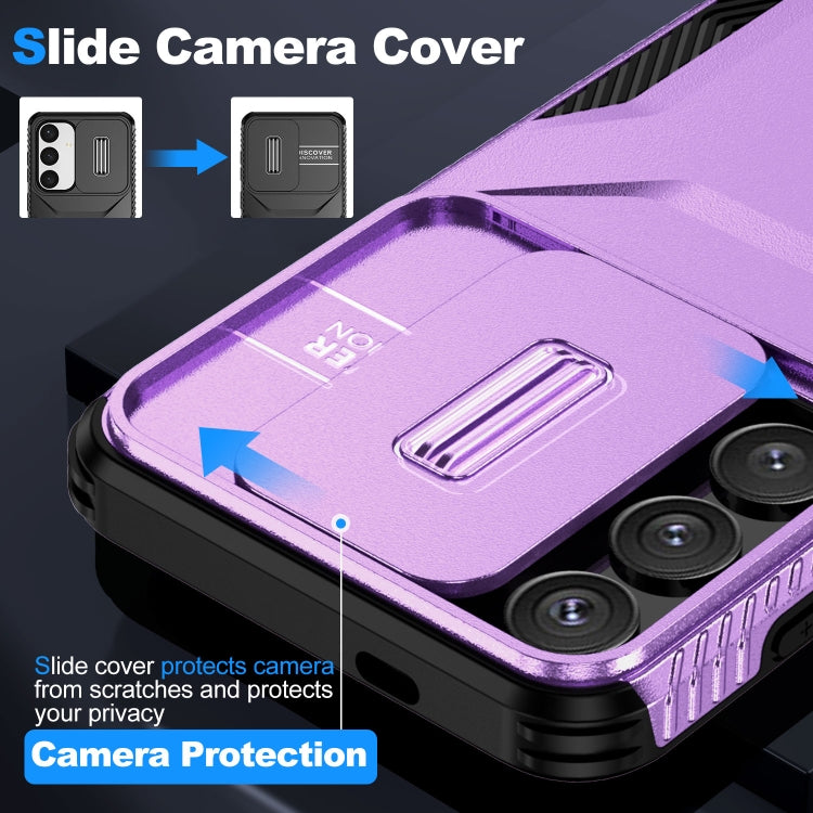 For Samsung Galaxy S25 5G / S24 5G Sliding Camshield Phone Case(Purple) - Galaxy S24 5G Cases by PMC Jewellery | Online Shopping South Africa | PMC Jewellery | Buy Now Pay Later Mobicred