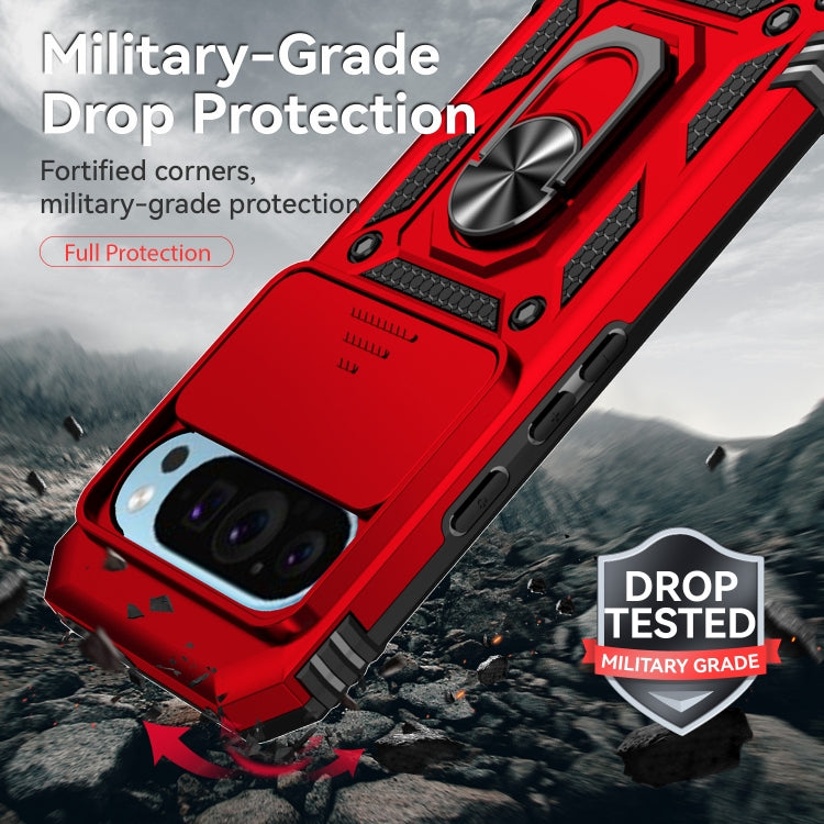 For Google Pixel 9 Sliding Camshield Holder Phone Case(Red) - Google Cases by PMC TechLife | Online Shopping South Africa | PMC TechLife | Buy Now Pay Later Mobicred