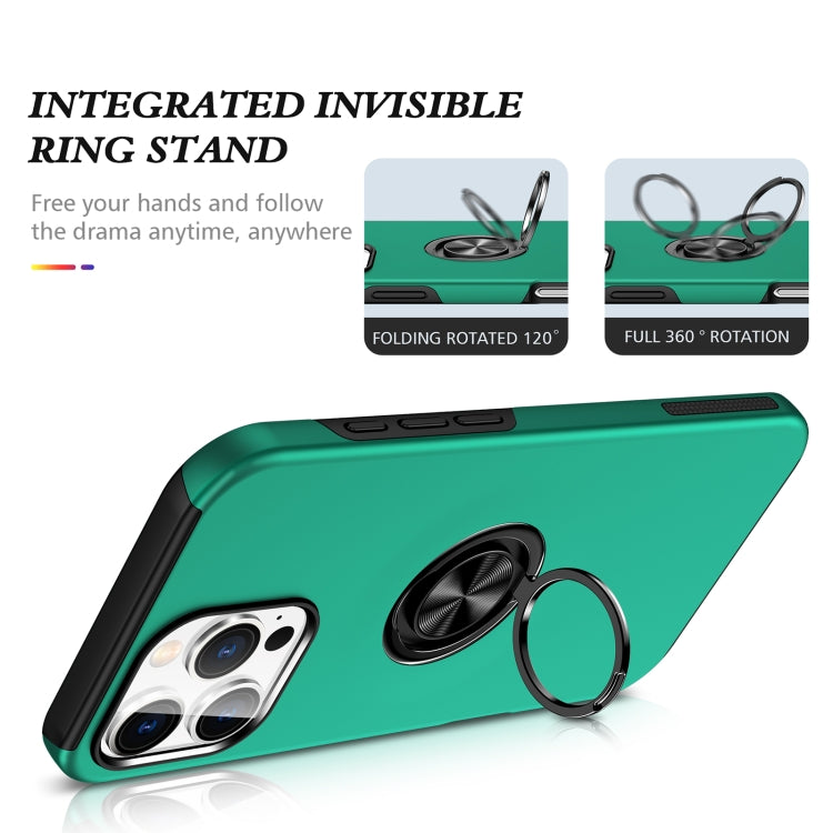 For iPhone 16 Plus Magnetic Ring Holder Phone Case(Dark Green) - iPhone 16 Plus Cases by PMC TechLife | Online Shopping South Africa | PMC TechLife | Buy Now Pay Later Mobicred