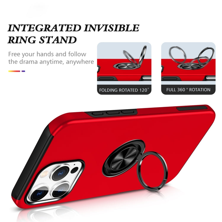 For iPhone 16 Pro Max Magnetic Ring Holder Phone Case(Red) - iPhone 16 Pro Max Cases by PMC TechLife | Online Shopping South Africa | PMC TechLife | Buy Now Pay Later Mobicred