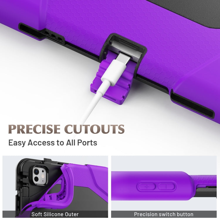 For iPad Pro 11 2024 Colorful Silicone Heavy Duty Hybrid PC Tablet Case(Purple) - iPad Pro 11 2024 Cases by PMC TechLife | Online Shopping South Africa | PMC TechLife | Buy Now Pay Later Mobicred