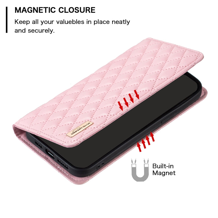 For Samsung Galaxy S25 5G Diamond Lattice Magnetic Leather Flip Phone Case(Pink) - Galaxy S25 5G Cases by PMC Jewellery | Online Shopping South Africa | PMC Jewellery | Buy Now Pay Later Mobicred