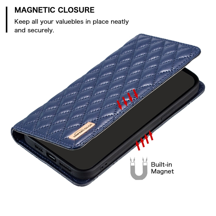 For Samsung Galaxy S25+ 5G Diamond Lattice Magnetic Leather Flip Phone Case(Blue) - Galaxy S25+ 5G Cases by PMC Jewellery | Online Shopping South Africa | PMC Jewellery | Buy Now Pay Later Mobicred