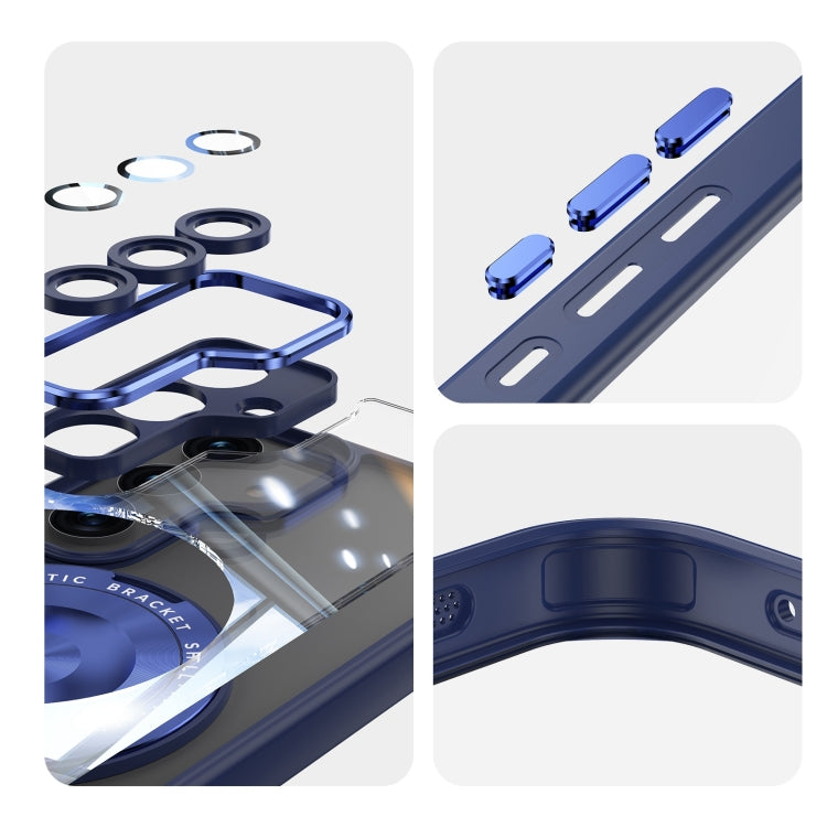 For Samsung Galaxy S25+ 5G 360 Holder MagSafe Acrylic Hybrid TPU Phone Case(Blue) - Galaxy S25+ 5G Cases by PMC TechLife | Online Shopping South Africa | PMC TechLife | Buy Now Pay Later Mobicred