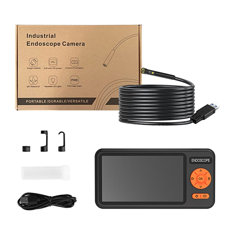 T29 5 inch IPS Screen 5.5mm Dual Lens IP67 Waterproof Industrial Endoscope With Bracket, Length:1m - by PMC TechLife | Online Shopping South Africa | PMC TechLife | Buy Now Pay Later Mobicred