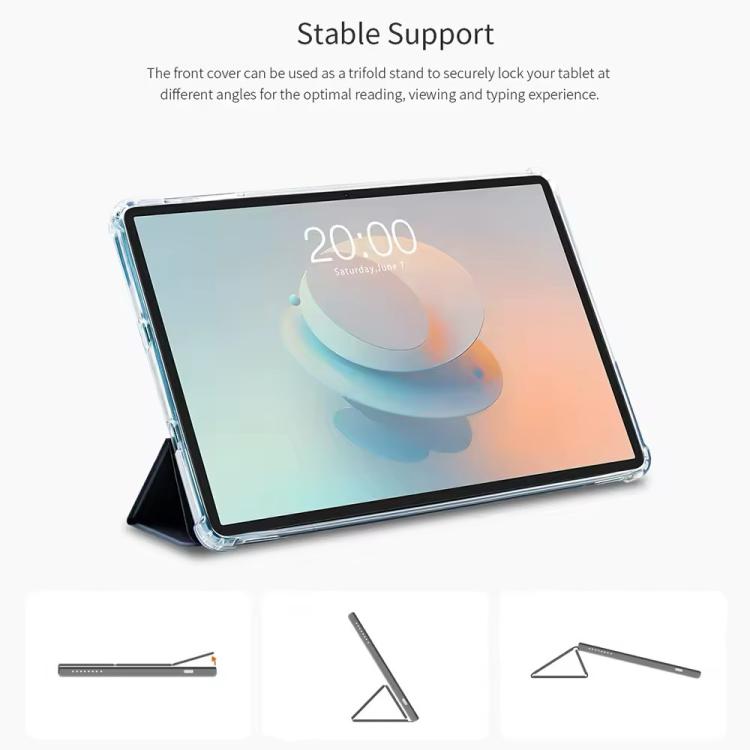 For Teclast P50AI Anti-slip Texture Smart Tablet Leather Folio Case(Dark Blue) - free shipping - PMc TechLife - Order now!