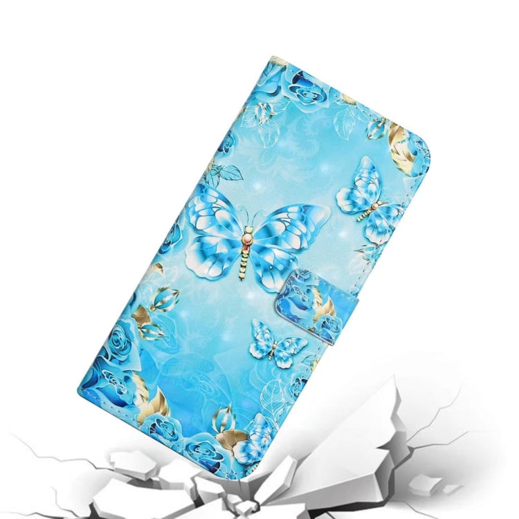 For Samsung Galaxy S25+ 5G Oil Embossed 3D Drawing Leather Phone Case(Blue Butterflies) - Galaxy S25+ 5G Cases by PMC TechLife | Online Shopping South Africa | PMC TechLife | Buy Now Pay Later Mobicred