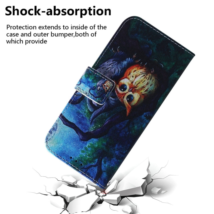 For Samsung Galaxy S25 Ultra 5G Coloured Drawing Flip Leather Phone Case(Oil Painting Owl) - Galaxy S25 Ultra 5G Cases by PMC Jewellery | Online Shopping South Africa | PMC Jewellery | Buy Now Pay Later Mobicred