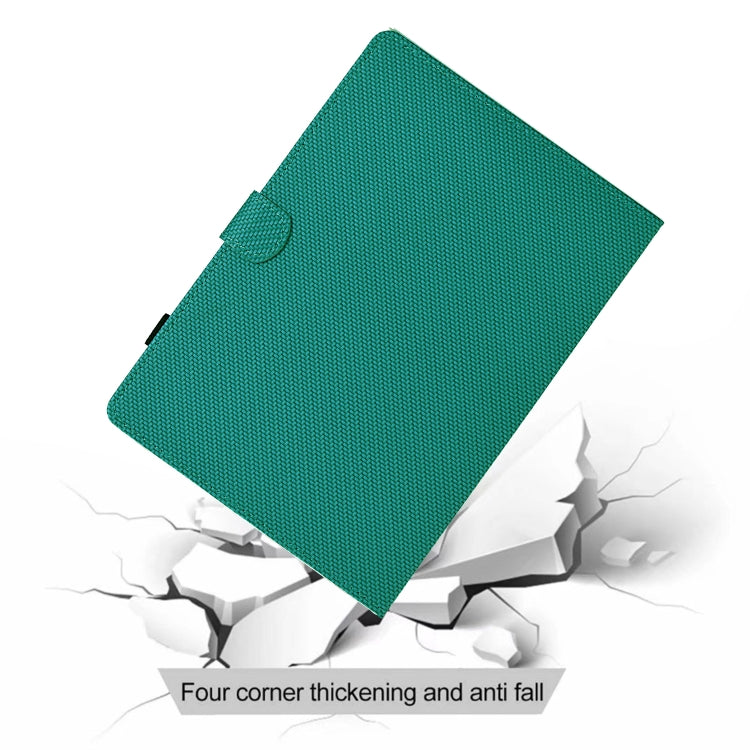 For Lenovo Tab M11 / Xiaoxin Pad 2024 Solid Color Fiber Texture Smart Tablet Leather Case(Lake Green) - Lenovo by PMC Jewellery | Online Shopping South Africa | PMC Jewellery | Buy Now Pay Later Mobicred