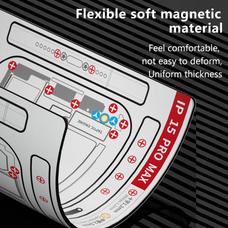 For iPhone 15 MaAnt Double-sided Screw Positioning Flexible Soft Magnetic Pad - Magnetic Screws Mat by MaAnt | Online Shopping South Africa | PMC TechLife | Buy Now Pay Later Mobicred