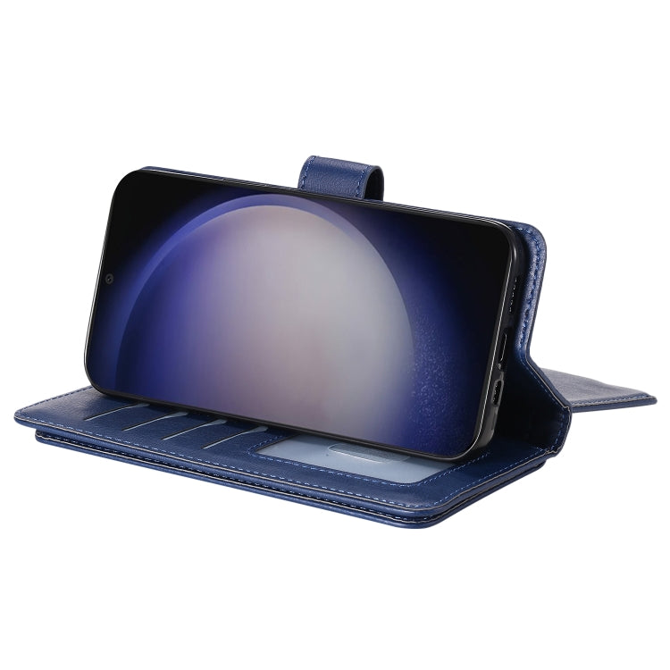 For Samsung Galaxy S25+ / S24+ 5G Multi-Function Wallet 10 Card Slots Leather Phone Case(Dark Blue) - free shipping - PMC Jewellery - Order now!