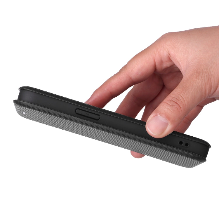 For iPhone 16e Carbon Fiber Texture Flip Leather Phone Case(Black) - iPhone 16e Cases by PMC TechLife | Online Shopping South Africa | PMC TechLife | Buy Now Pay Later Mobicred