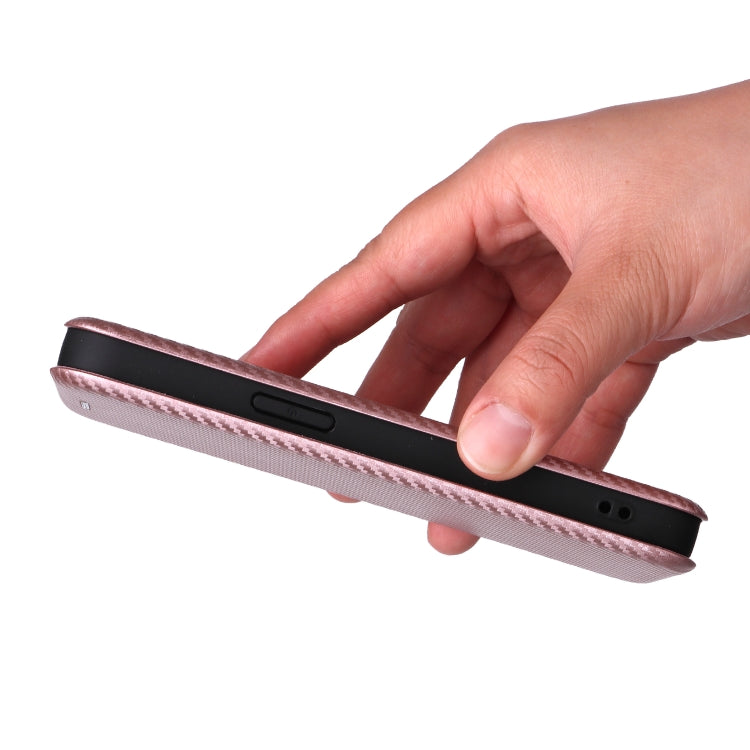 For iPhone SE 2024 Carbon Fiber Texture Flip Leather Phone Case(Pink) - free shipping - PMC TechLife - Order now!