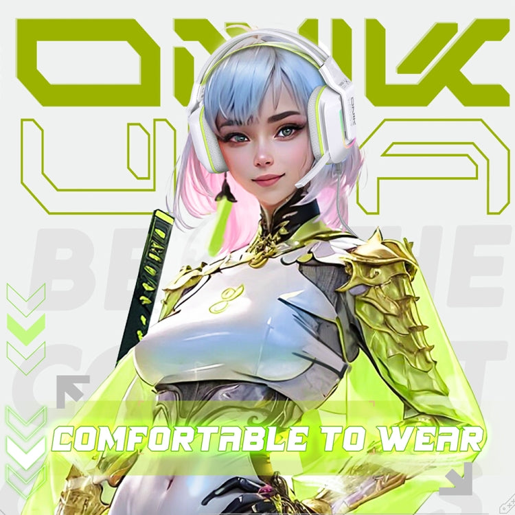 ONIKUMA X13 RGB Colorful Lighting Wired Gaming Headset with Microphone, Length:2.2m(White) - free shipping - PMC Jewellery - Order now!