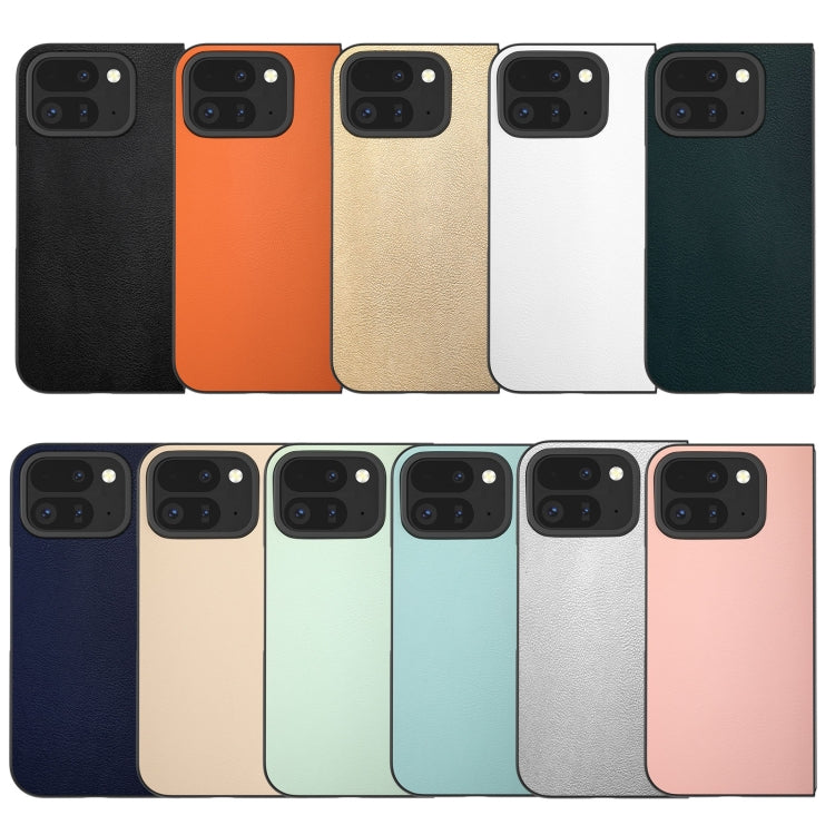 For Google Pixel 9 Pro Fold PU Leather Black Frame Full Coverage Phone Case(Light Pink) - Google Cases by PMC TechLife | Online Shopping South Africa | PMC TechLife | Buy Now Pay Later Mobicred