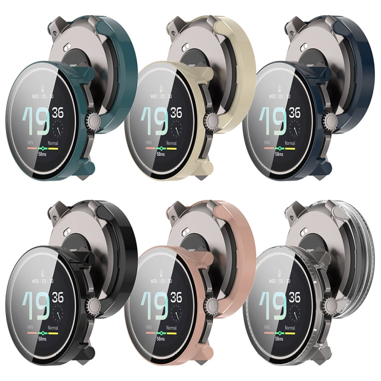 For Suunto Race S PC + Tempered Glass Film Integrated Watch Protective Case(Pink) - Watch Case by PMC TechLife | Online Shopping South Africa | PMC TechLife | Buy Now Pay Later Mobicred